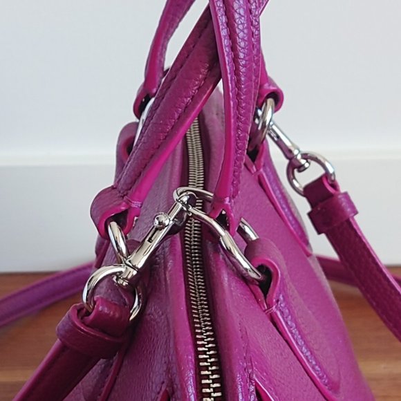 Coach Genuine Leather Purple Crossbody Satchel - Picture 4 of 11